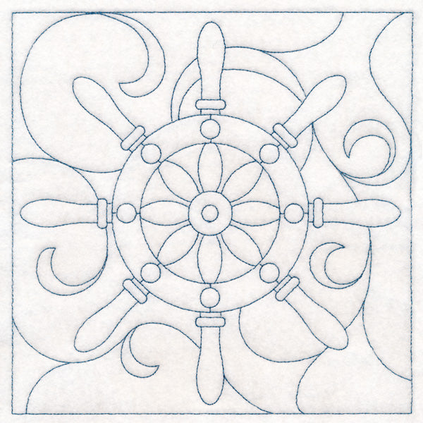 Nautical Quilting - Ship's Wheel (Double Run)