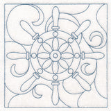 Nautical Quilting - Ship's Wheel (Double Run)