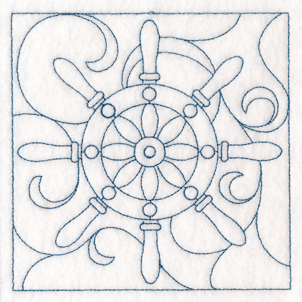 Nautical Quilting - Ship's Wheel (Double Run)