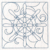 Nautical Quilting - Ship's Wheel (Double Run)
