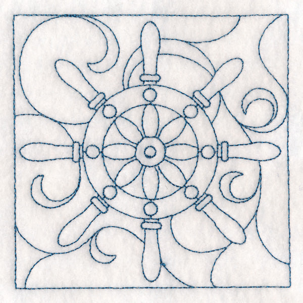 Nautical Quilting - Ship's Wheel (Double Run)