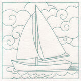 Nautical Quilting - Sailboat (Double Run)