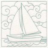 Nautical Quilting - Sailboat (Double Run)