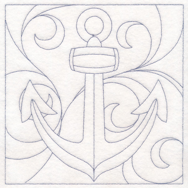 Nautical Quilting - Anchor (Double Run)