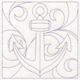 Nautical Quilting - Anchor (Double Run)