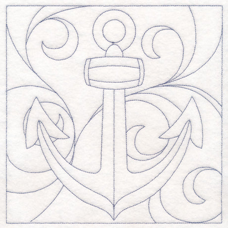 Nautical Quilting - Anchor (Double Run)