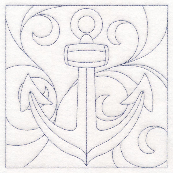 Nautical Quilting - Anchor (Double Run)