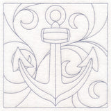 Nautical Quilting - Anchor (Double Run)