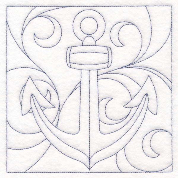 Nautical Quilting - Anchor (Double Run)