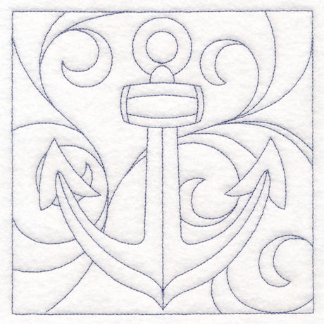 Nautical Quilting - Anchor (Double Run)