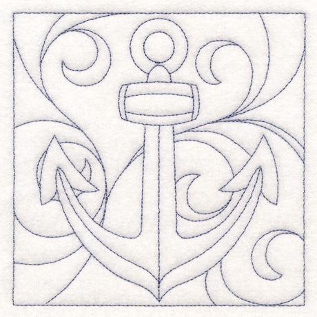 Nautical Quilting - Anchor (Double Run)