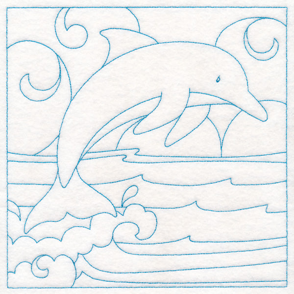 Nautical Quilting - Dolphin (Double Run)