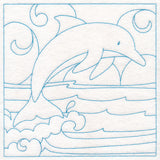 Nautical Quilting - Dolphin (Double Run)