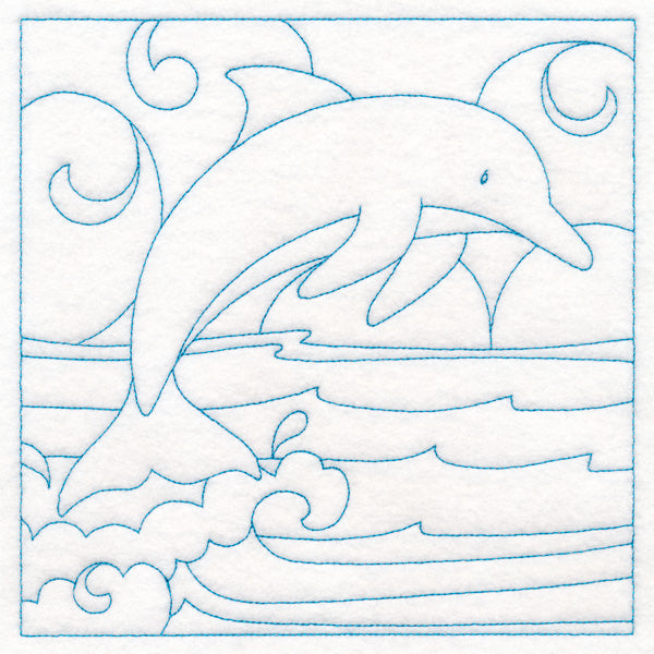 Nautical Quilting - Dolphin (Double Run)