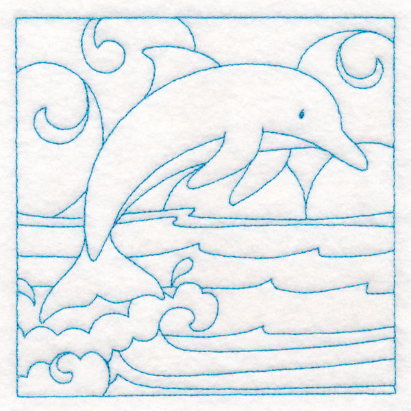 Nautical Quilting - Dolphin (Double Run)