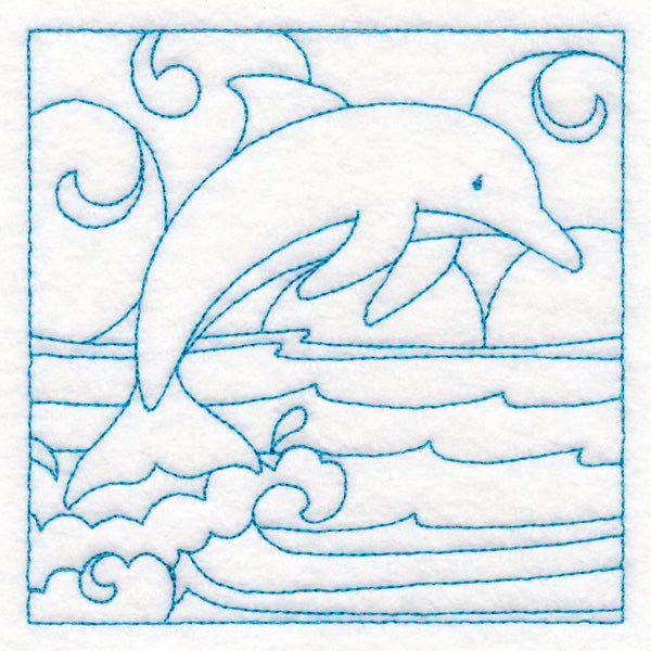 Nautical Quilting - Dolphin (Double Run)