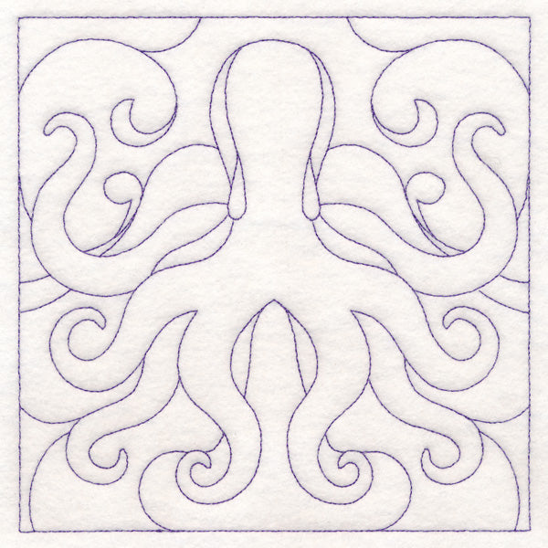 Nautical Quilting - Octopus (Double Run)