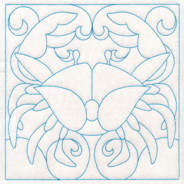 Nautical Quilting - Crab (Double Run)