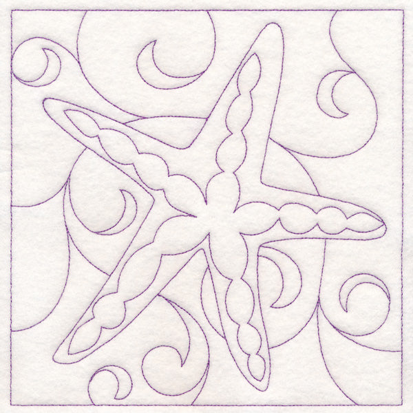 Nautical Quilting - Starfish (Double Run)