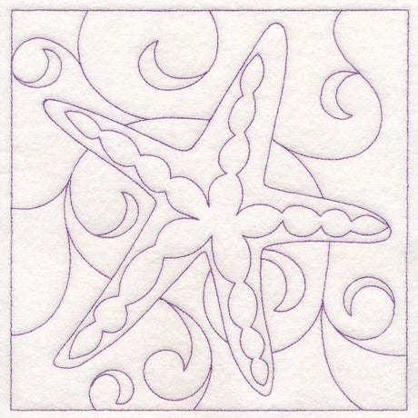 Nautical Quilting - Starfish (Double Run)