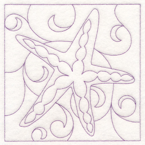 Nautical Quilting - Starfish (Double Run)