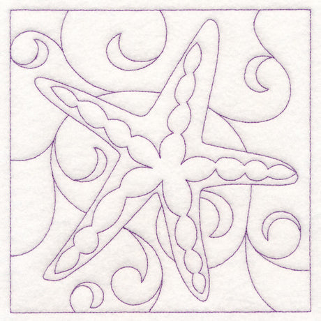 Nautical Quilting - Starfish (Double Run)