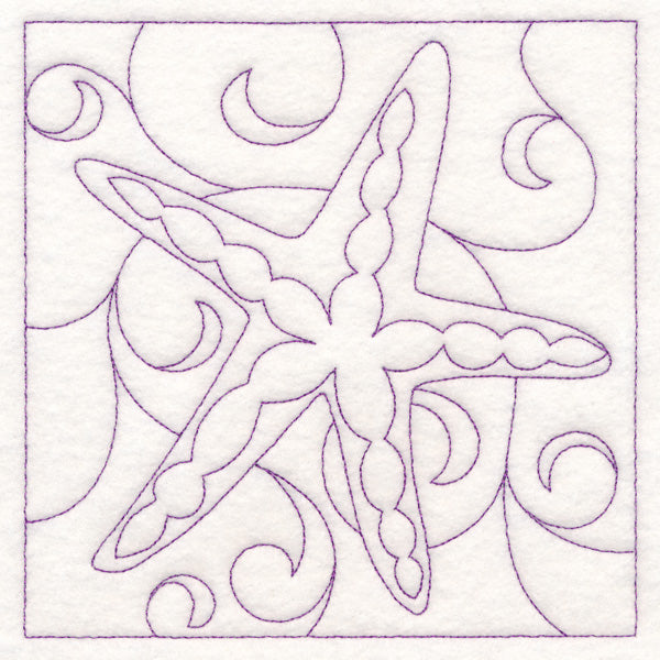 Nautical Quilting - Starfish (Double Run)
