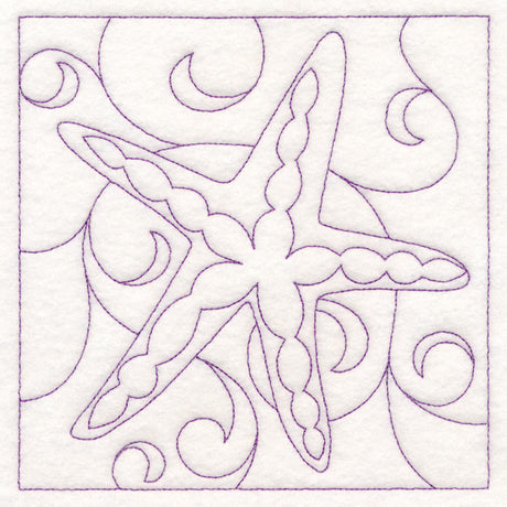 Nautical Quilting - Starfish (Double Run)