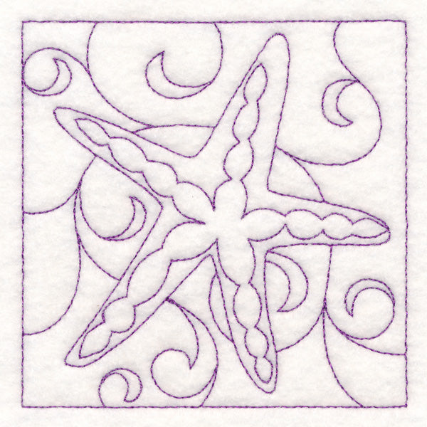Nautical Quilting - Starfish (Double Run)