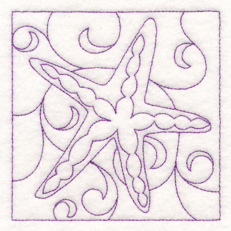 Nautical Quilting - Starfish (Double Run)