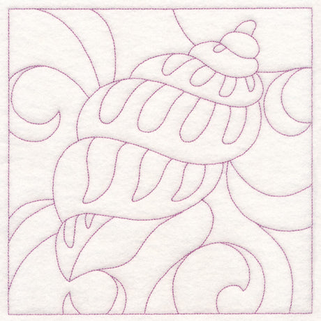 Nautical Quilting - Banded Tulip Seashell (Double Run)