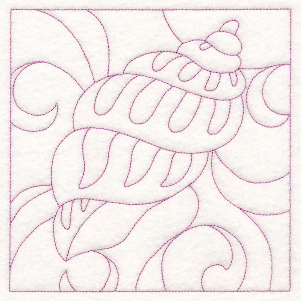 Nautical Quilting - Banded Tulip Seashell (Double Run)