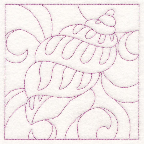 Nautical Quilting - Banded Tulip Seashell (Double Run)