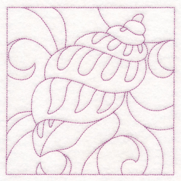 Nautical Quilting - Banded Tulip Seashell (Double Run)