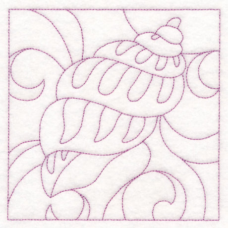 Nautical Quilting - Banded Tulip Seashell (Double Run)