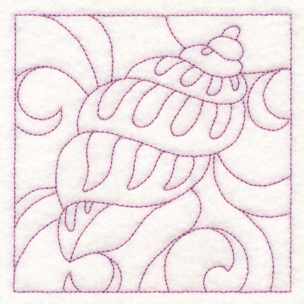 Nautical Quilting - Banded Tulip Seashell (Double Run)