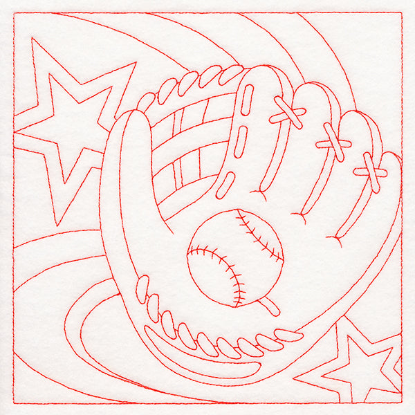 Sports Quilting - Baseball (Double Run)