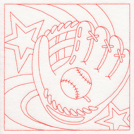 Sports Quilting - Baseball (Double Run)