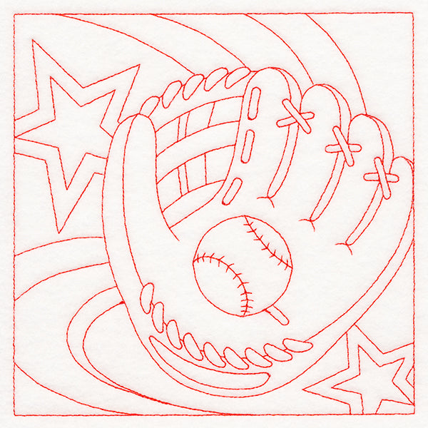 Sports Quilting - Baseball (Double Run)