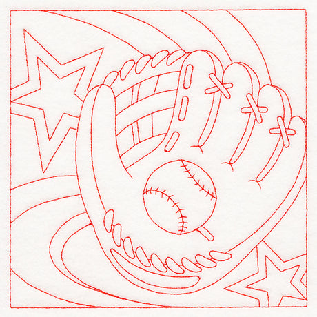 Sports Quilting - Baseball (Double Run)