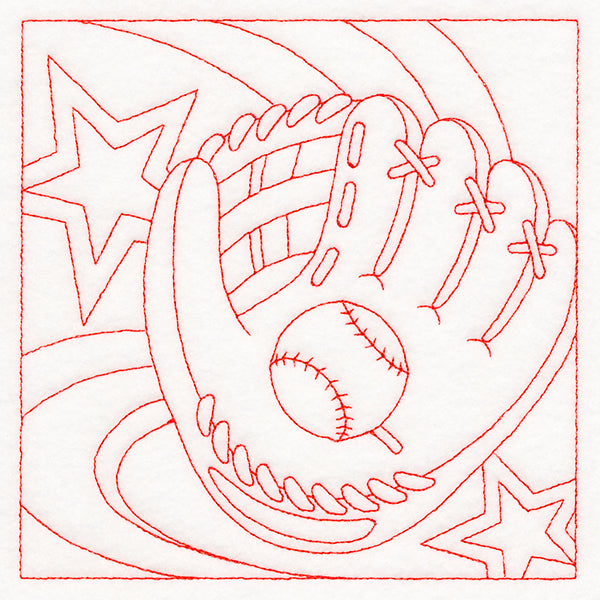 Sports Quilting - Baseball (Double Run)