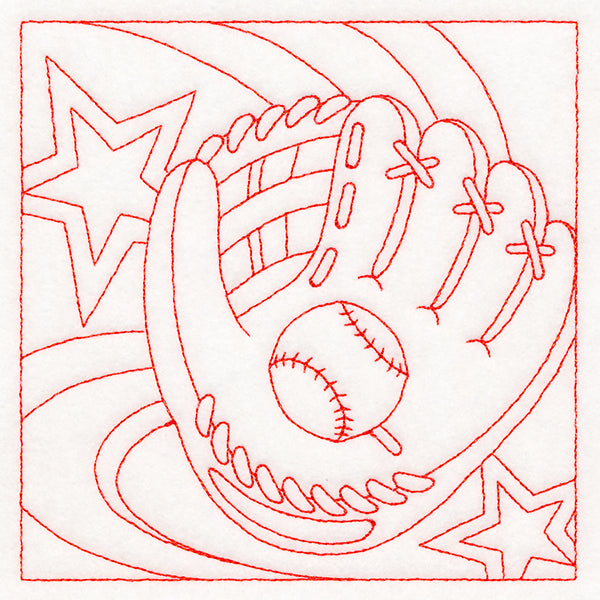 Sports Quilting - Baseball (Double Run)