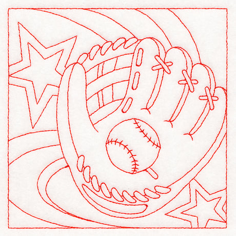 Sports Quilting - Baseball (Double Run)