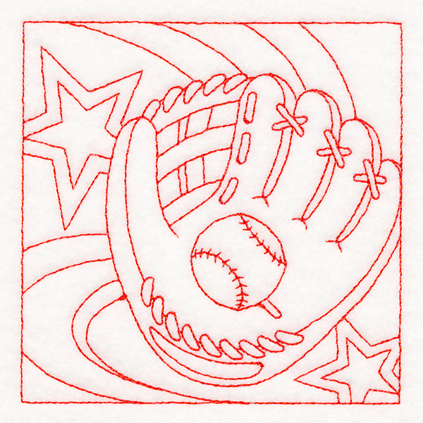 Sports Quilting - Baseball (Double Run)