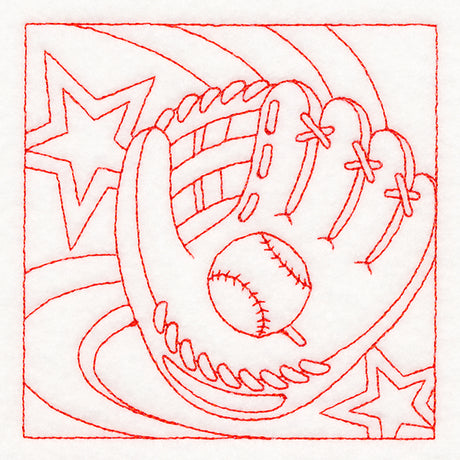 Sports Quilting - Baseball (Double Run)