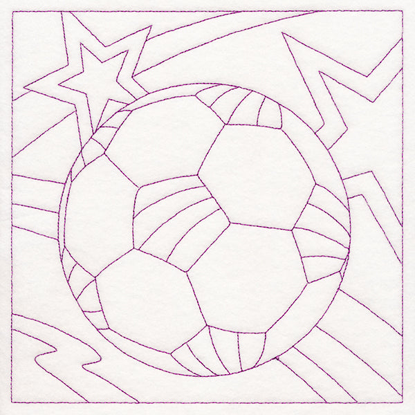 Sports Quilting - Soccer (Double Run)