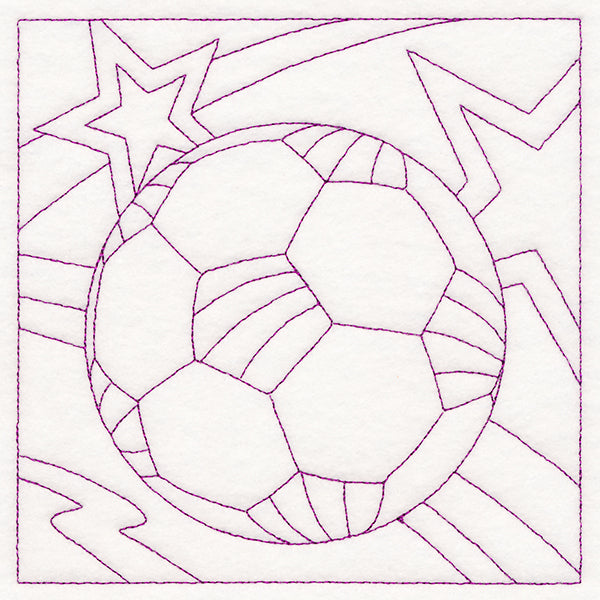 Sports Quilting - Soccer (Double Run)