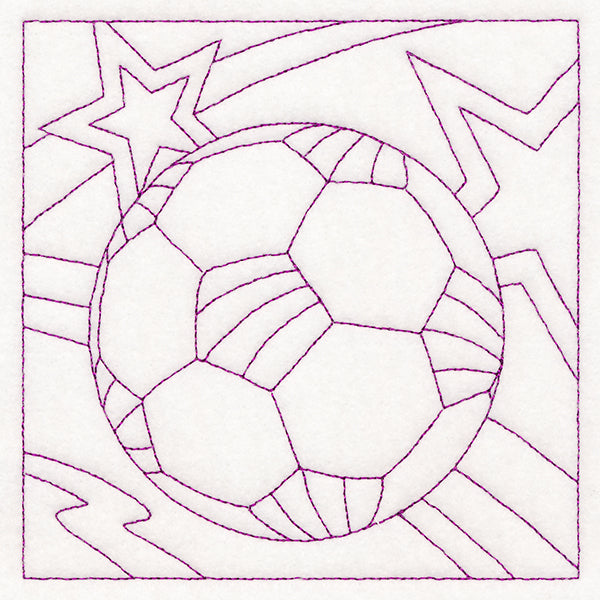 Sports Quilting - Soccer (Double Run)
