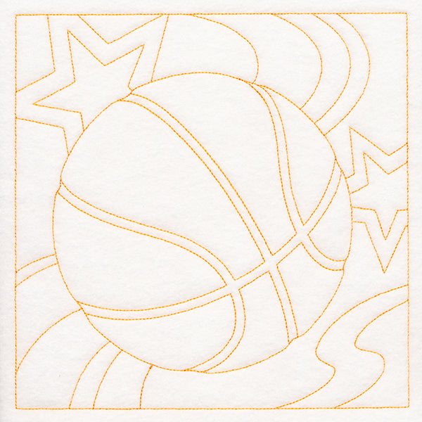 Sports Quilting - Basketball (Double Run)