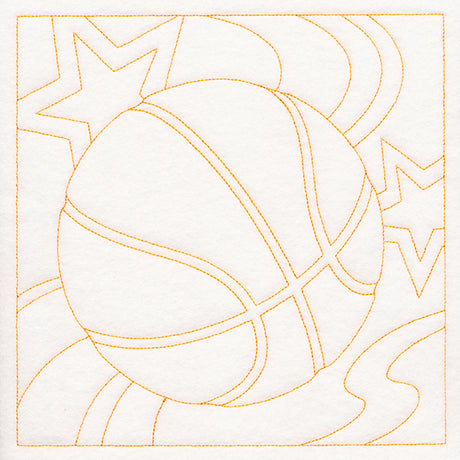 Sports Quilting - Basketball (Double Run)